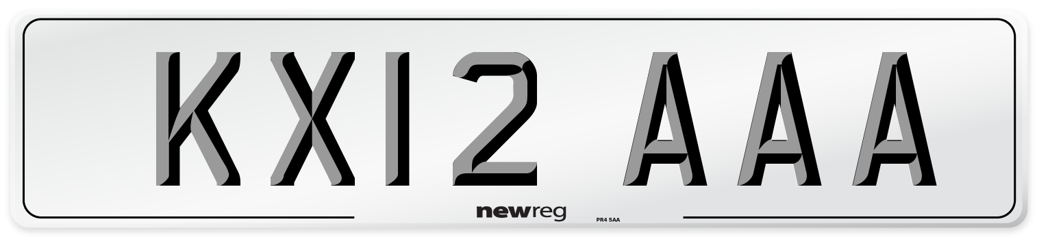 KX12 AAA Number Plate from New Reg